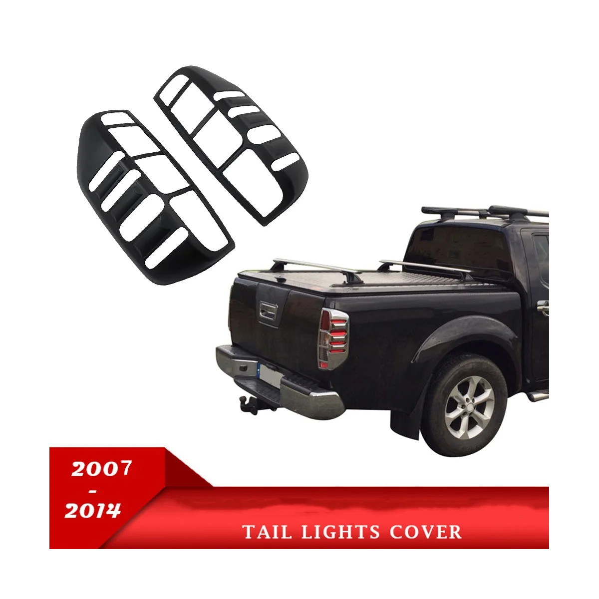 Cubierta de luz trasera para coche Nissan Frontier Navara D40 2007-2014, accesorios para coche