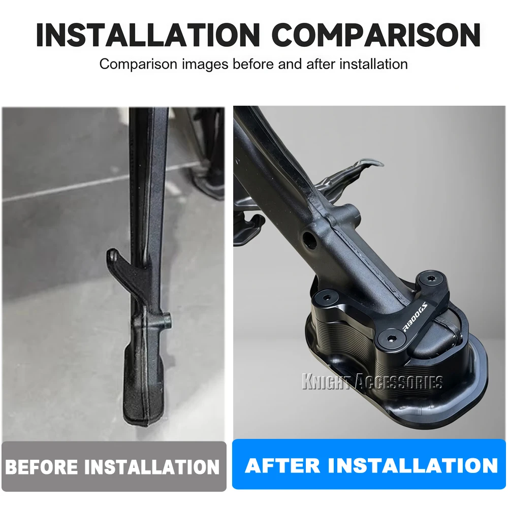 For R1300GS ADV R 1300 GS Adventure 2024-2026 CNC Motorcycle Side Stand Extension Pad Kickstand Enlarger Plate