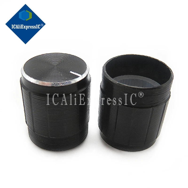 5pcs/lot A black aluminum alloy knob flower axis potentiometer dedicated 15MMX17MM In Stock