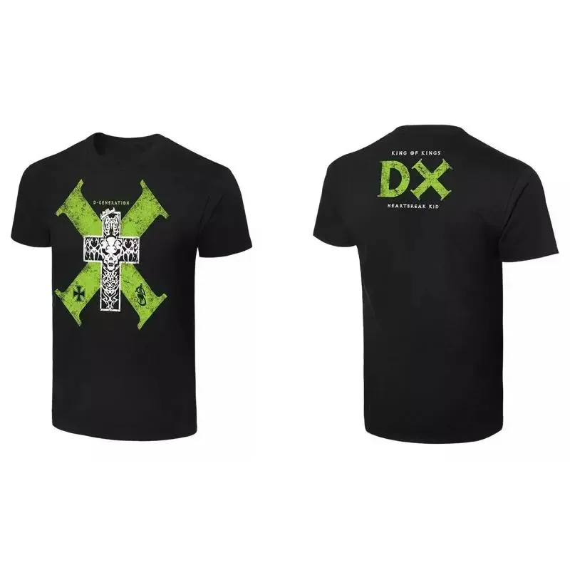 D Generation X Cross Logo Black Cotton 2 Sided T Shirt Full Size S 5Xl