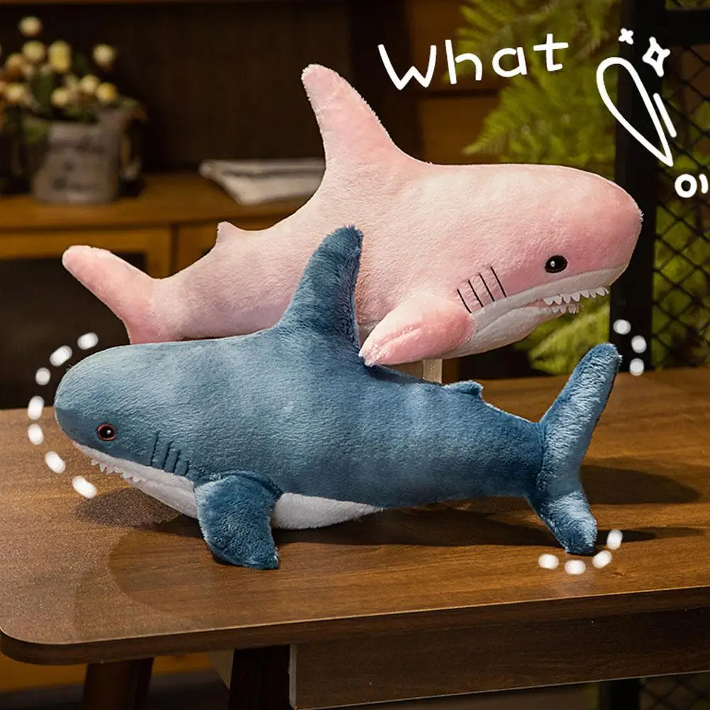 Almohada de lectura de animales de tiburón de peluche suave para regalos de cumpleaños, cojín, muñeca, regalo, alegría divertida, lindo tiburón, juguete de peluche, cojín, regalo de muñeca