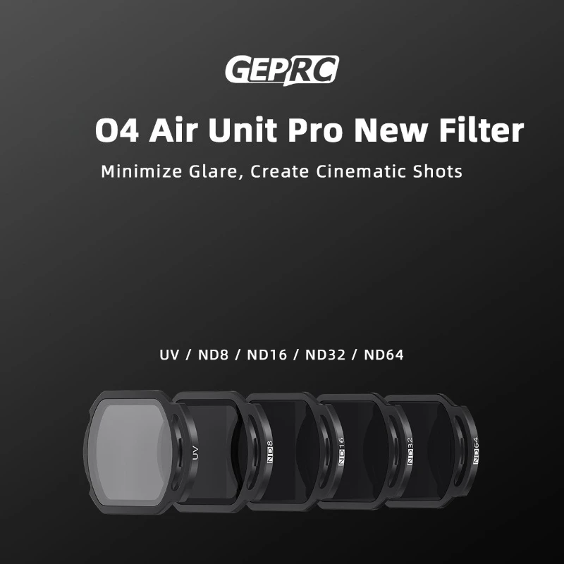 GEPRC Upgraded Filter Set (UV/ND8/16/32/64) for DJI O4 Air Unit Pro