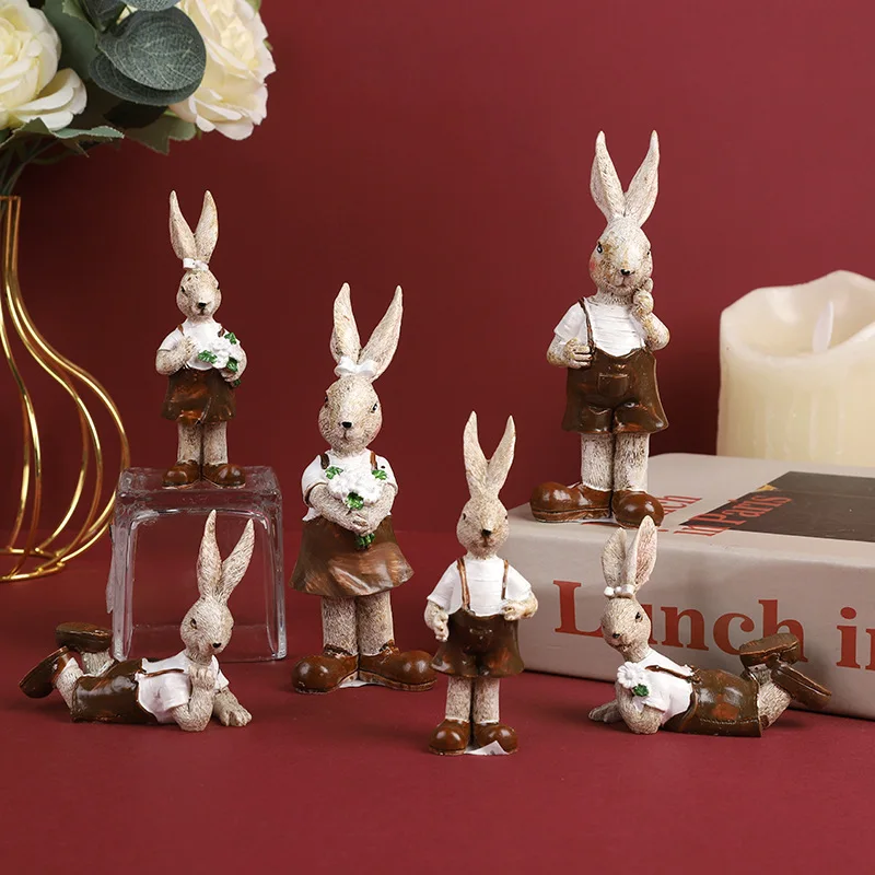 

Easter creative decorations for couples rabbit decorations for animals tabletop cute rabbit decorations office decoration