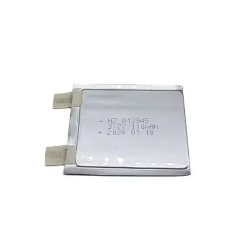 High Temperature Resistant 013945 3.7V 110mAh Solid State Lithium Battery, 1mm Ultra-thin Rechargeable Cell
