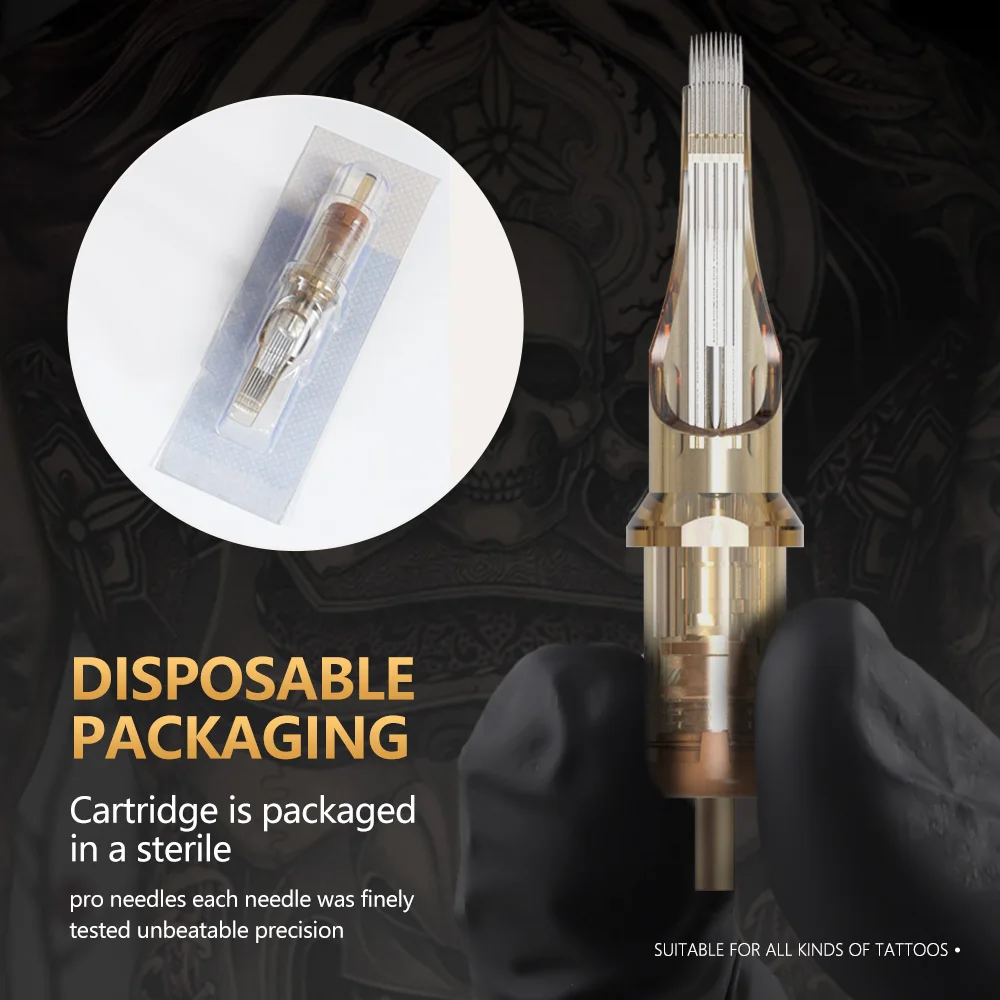 Ambition Premium 10PCS Tattoo Cartridge Mix Round Liner 0.3/0.35mm RL/RM Disposable Tattoo Needle 1rl 3rl 5rl 7rm 9rm 13rm 15rm