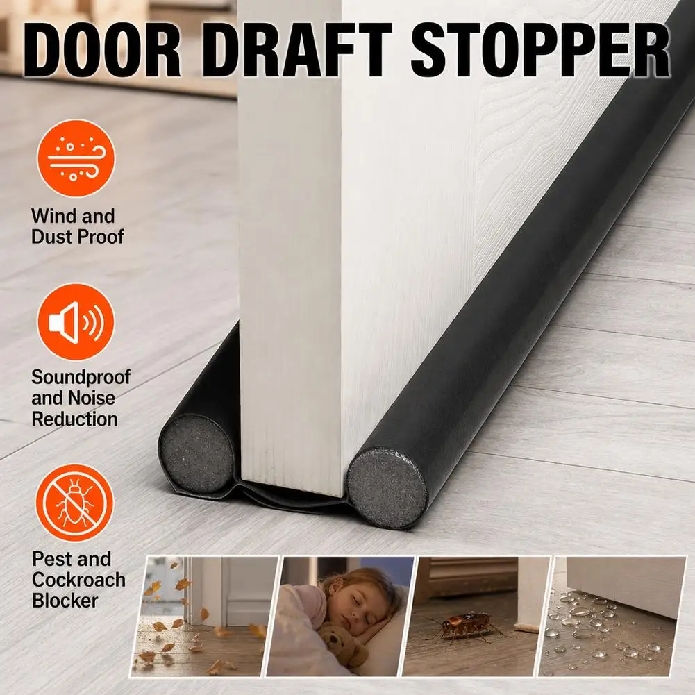 Hot Sell Flexible Door Bottom Sealing Strip Stopper Door Weatherstrip Guard Wind Dust Blocker Sealer Stopper Door Seal