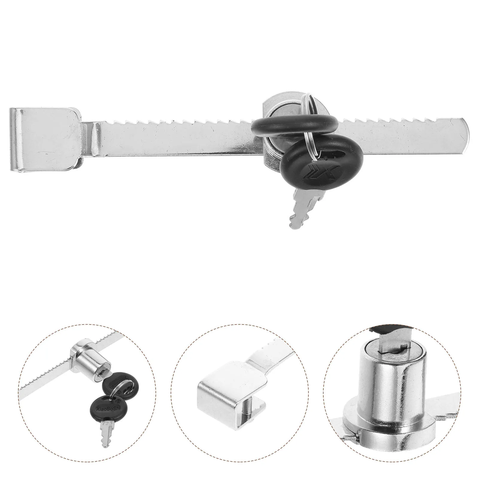 

1Set Ice Cream Freezer Lock Wear Resistant Slide Door Lock for Glass Display Case Deep Freezer Cabinet Security