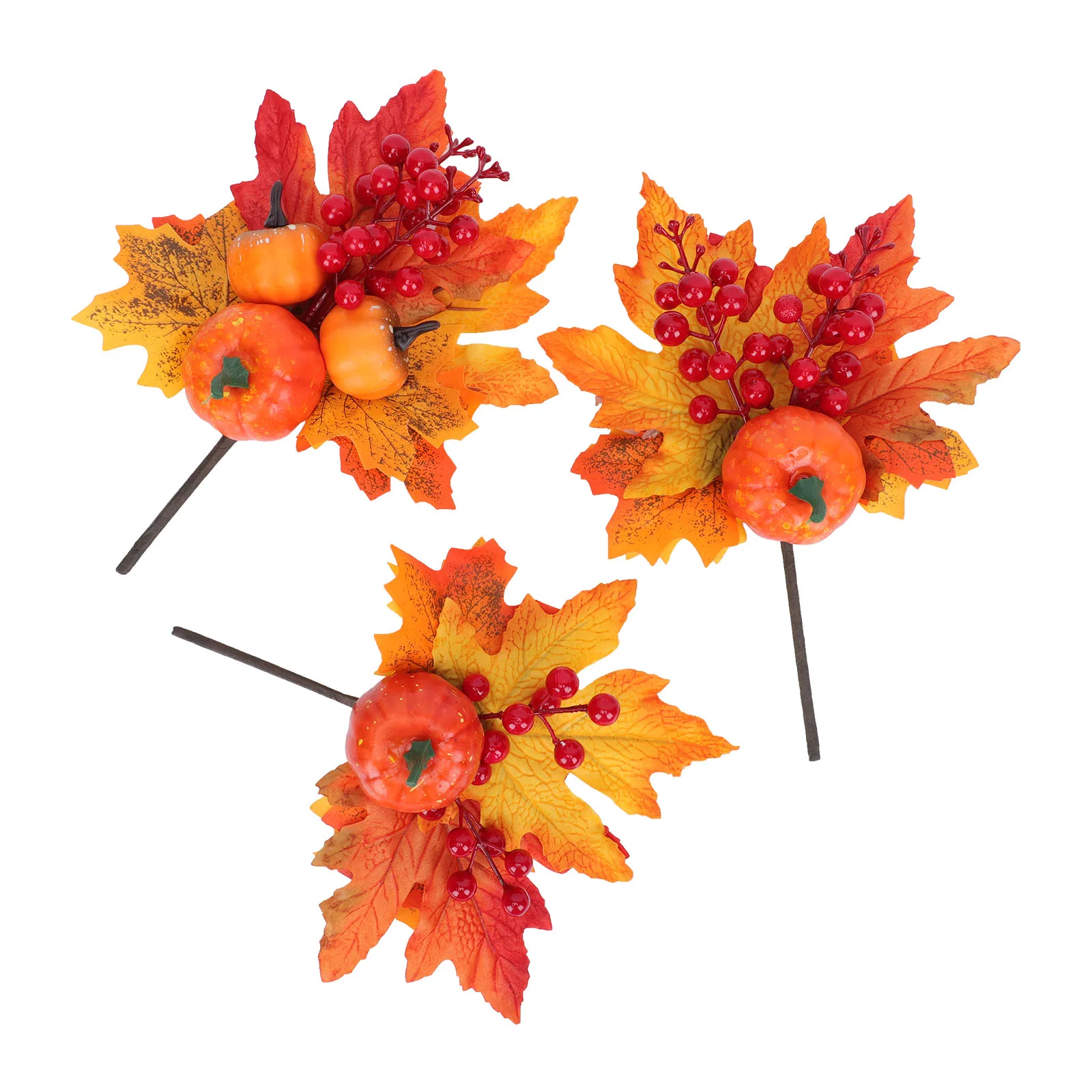 

3 Pcs Pumpkin Decor for Thanksgiving Pumpkins Halloween Thanksgiving Home Party Tabletop Unique Design DurablePumpkins