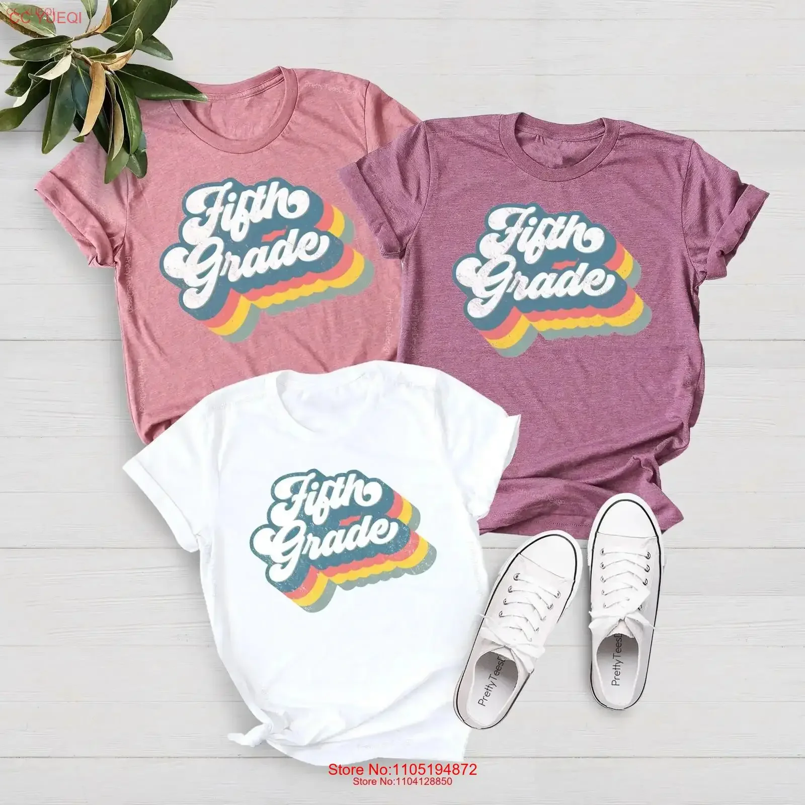 Fifth Grade Teacher T Shirt Rainbow Retro Design 5th School Level Cute Kids vintage Washed Stylish Slightly Breathable Unisex