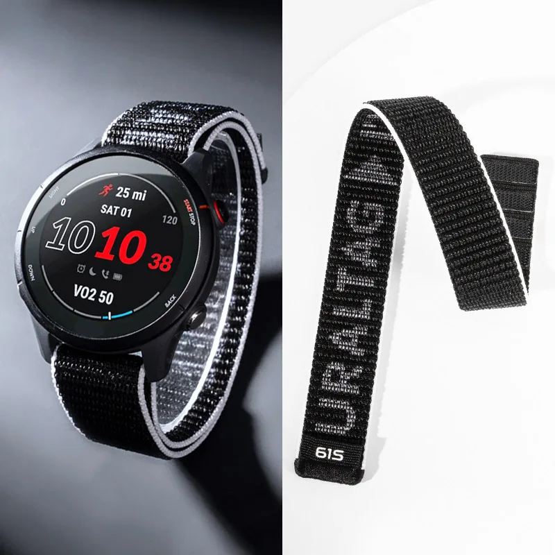 Nylon Watch Strap for GARMIN Fenix 8-47mm Fenix7 7Pro 6 6Pro 5 Forerunner255 265 955 965 Instinct 2 22mm High Quality Watchband