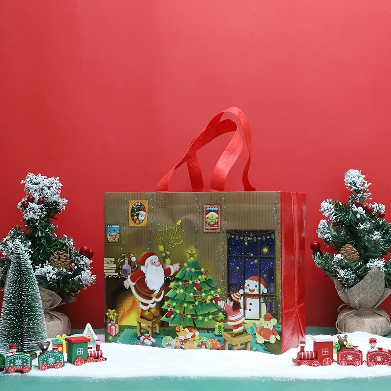 Christmas Snacks Candy Gift Bag Tote Bag Wrapping Gift Santa Holiday Shopping Bag Christmas Limited
