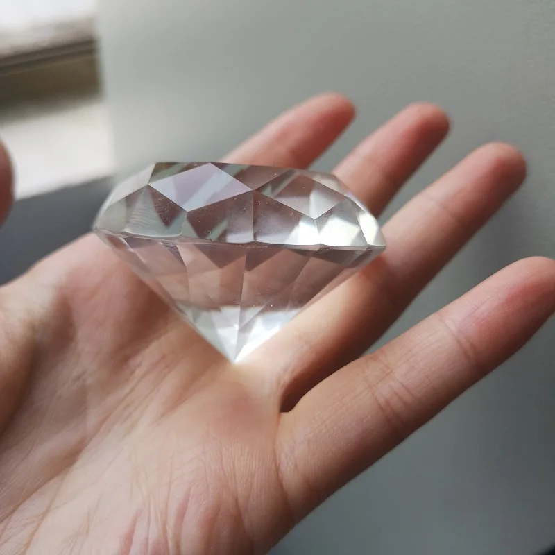 Beautiful Clear Crystal 30mm-200mm Large Glass Diamond Crafts Gift Party Gift Set Decoration Large Romantic Diamond Decoration
