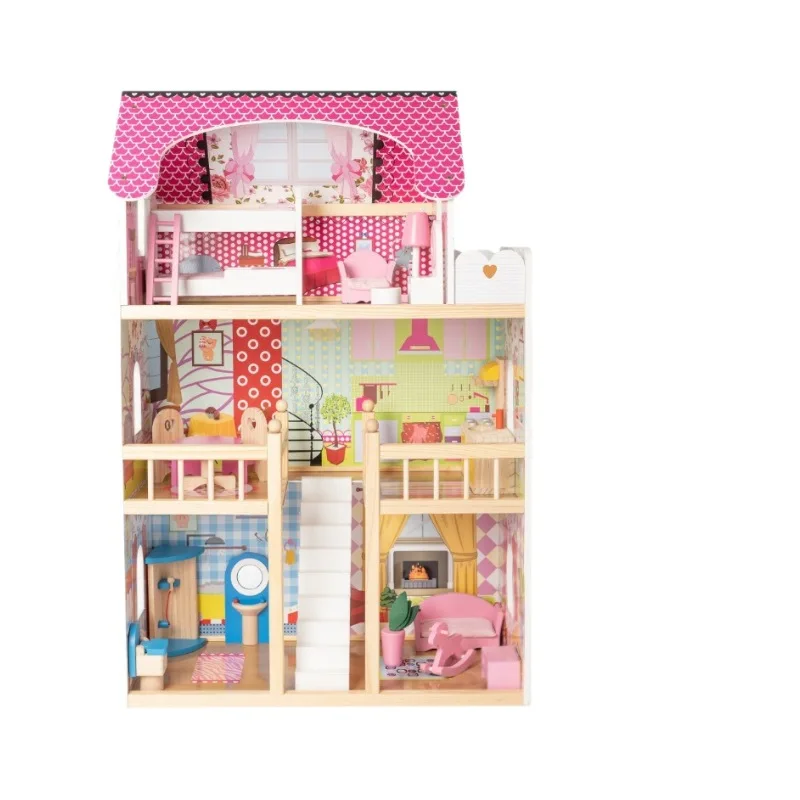 

Christmas Gifts Wooden Miniature House Kit Dollhouse Miniatures Doll Furniture Accessories Toys Girl Montessori Interactive Toys