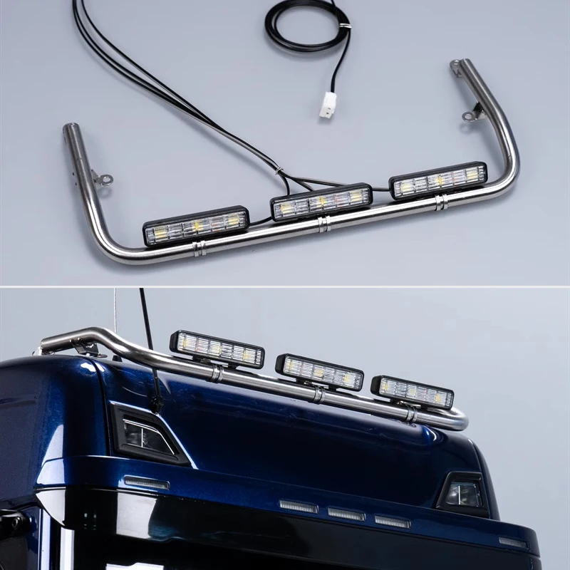 1Pcs LED Simulation Roof Forward Illumination Lamp for 1/14 Tamiya RC Truck Scania BENZ VOLVO MAN Diy Parts