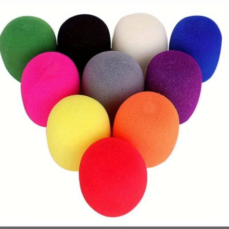 10 stücke Bunte Windschutzscheibe Mikrofon Windschutzscheibe Recorder Stift Schwamm Ball Typ Abdeckung Schaum Filter