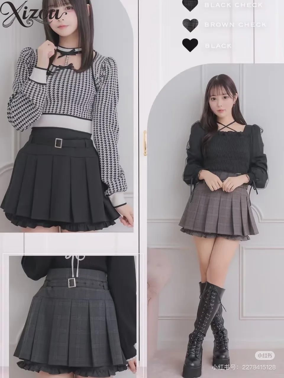Summer Women Mid Waist Pleated Skirt Shorts Belt Zipper Japanese School Girl Korean Casual Cute Plaid Plain Mini Skirt 2025