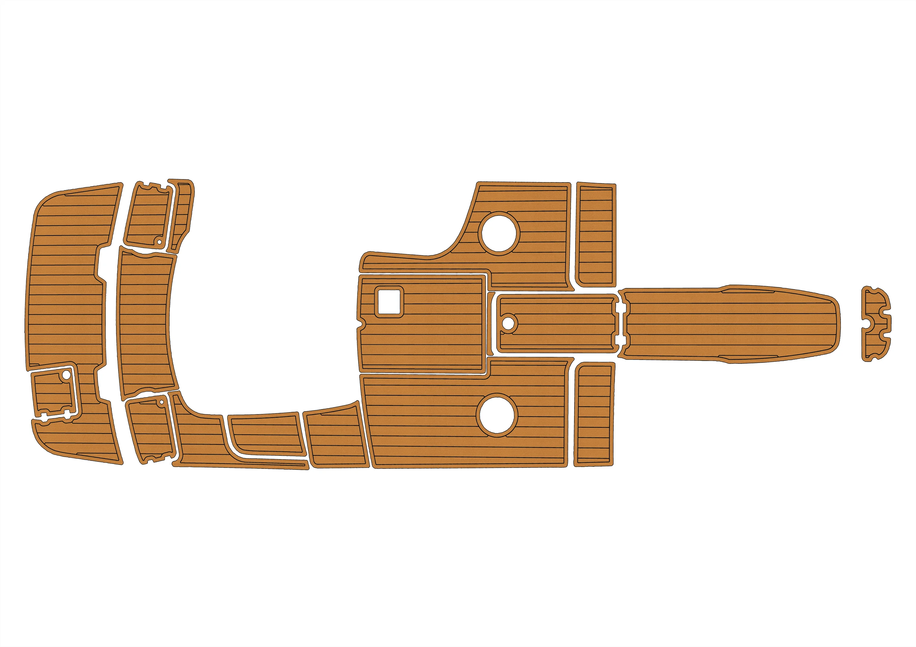 

Marine Faux Teak EVA Non-Slip Mat-2001-2006 Chaparral 220 SSI Self-Adhesive 1/4" (6mm) Boat Deck Pad for Cockpit & Deck