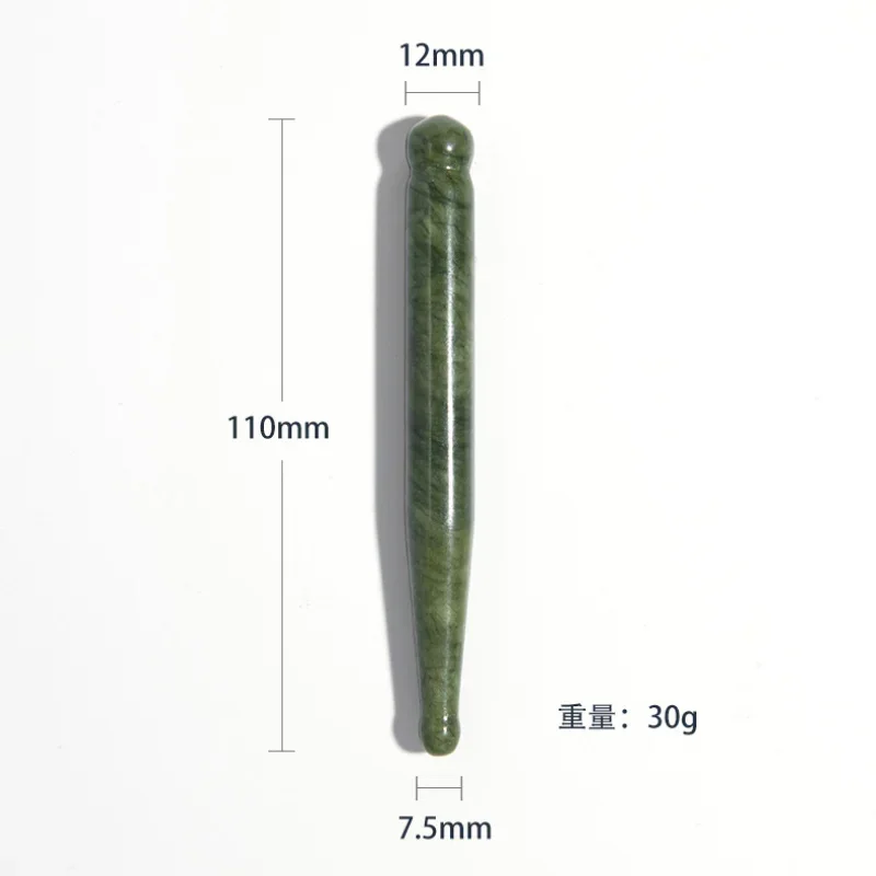 1 Natural Glazed Jade Massage Tool, Guasha Beauty Rongbang Female Jade Massager, Meridian Eye Pointing Pen