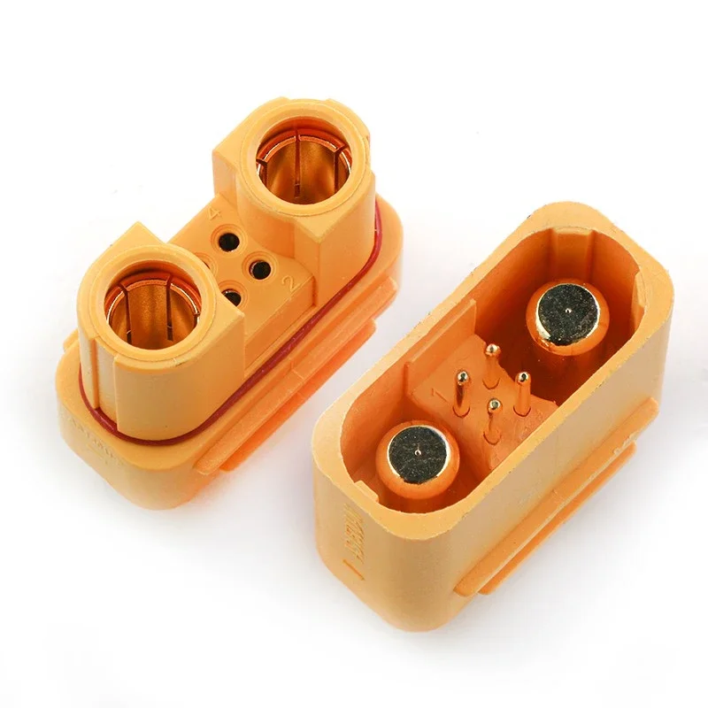 The AS150U plug connector is a male/female high-current waterproof signal integrated hybrid terminal