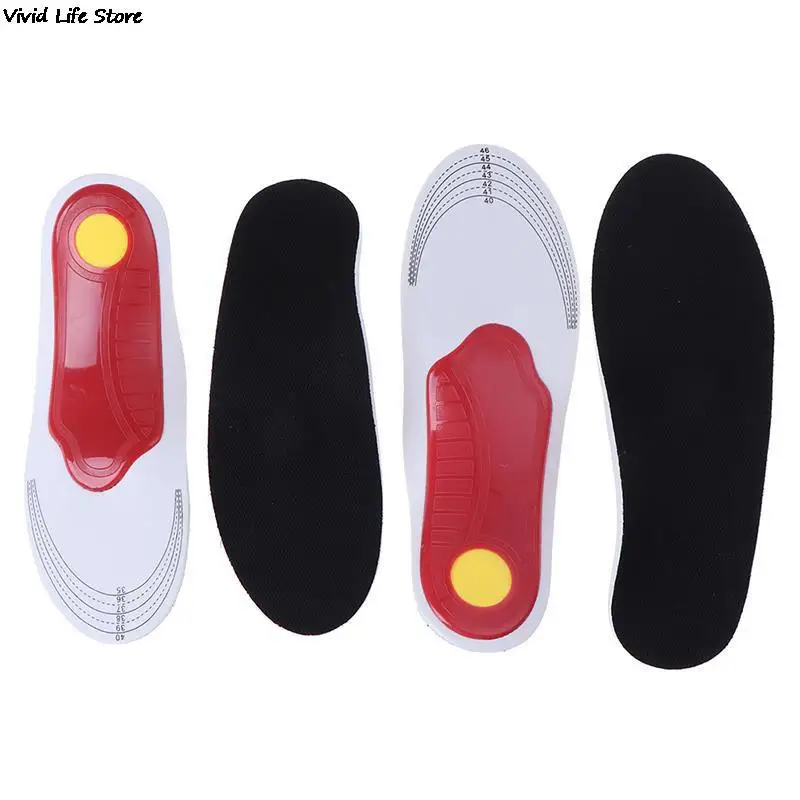 1Pair Foot Care Fasciitis Relief Insoles Orthotic Insole Arch Support Flat Feet Insert