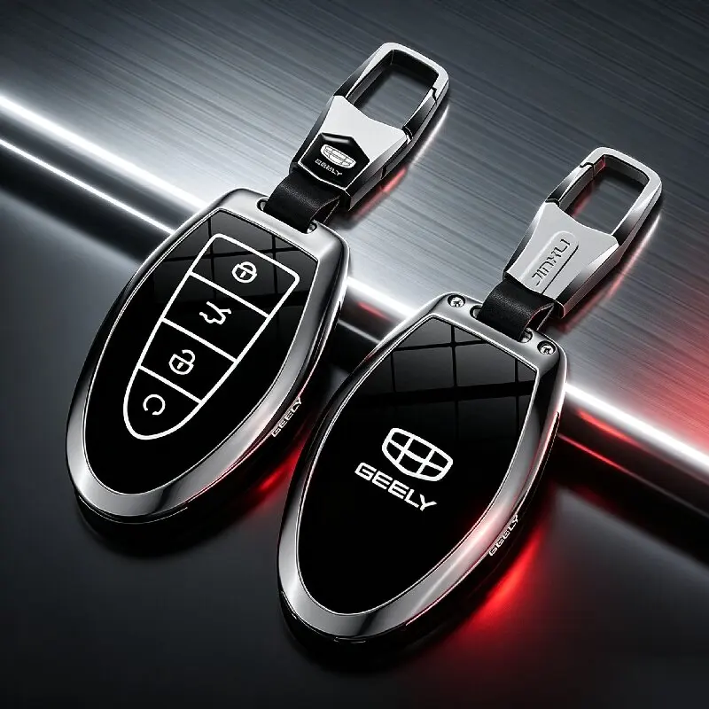 Car Key Case For Geely Emgrand 2027 Monjaro Plus Preface L90 Preface L Plus Premium Zinc Alloy Key Fob Protector Car Accessories