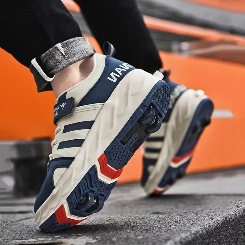 Roller Skate Shoes Sneaker Youth Kids Spring 2023 Fashion Casual Sport Boys Girls Toys Gift Children 4 Wheels Child Boots