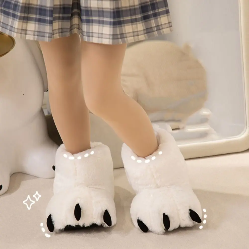 Modne Kreskówkowe Buty do Cosplay, Duże Futrzane Pluszowe Buty z Pazurami Bestii, Grube, Ekstrawaganckie Kozaki za Kolano, Prezent