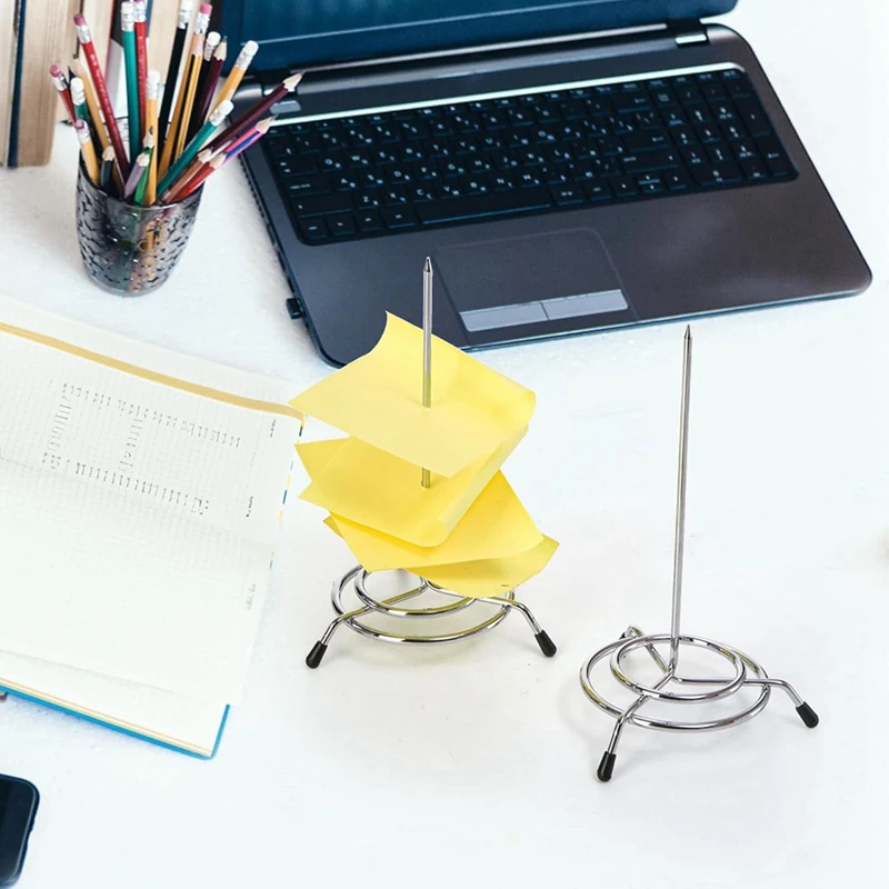 Top-10PCS Spindle, Paper Receipt Holder Spike, Stainless Steel Restaurant Ticket Stabber, Desk Straight Rod Bill Fork