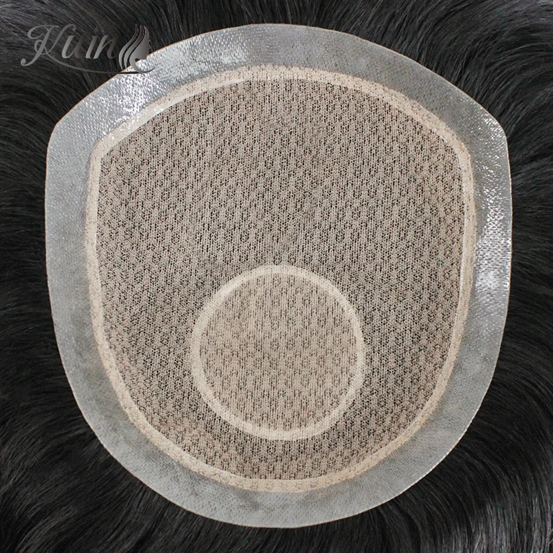 Men Toupee Silk Base Top Breathable Men's Capillary Prosthesis Durable Natural Hairline 100% Human Hair Replacement System