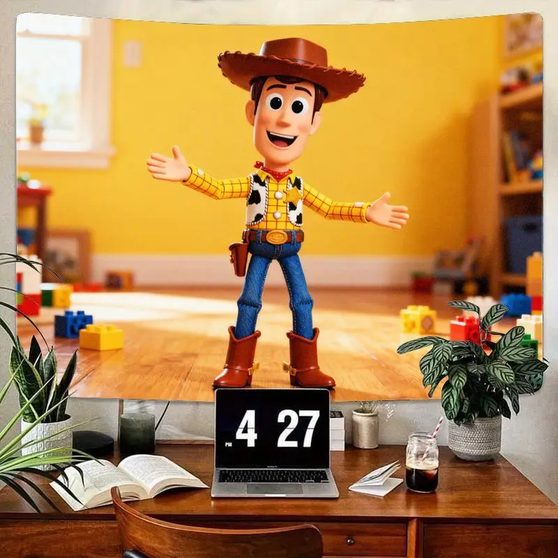 

1 шт., гобелен Disney Pixar Toy Story Woody, настенный художественный декор для детской комнаты для мальчиков и девочек, спальня, игровая комната, подарок для фанатов фильмов