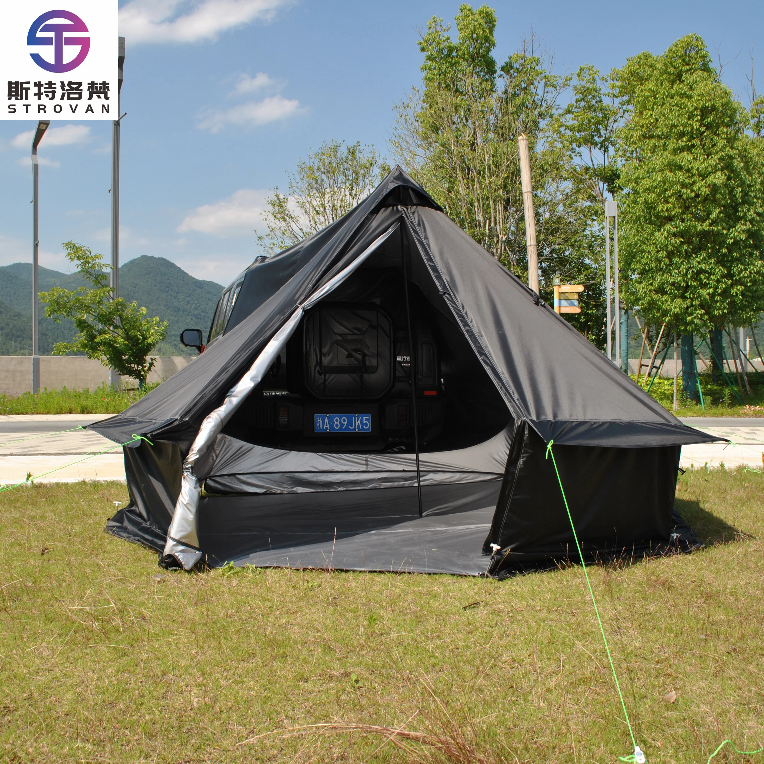 

STLF LZS Hatchback Tent,Car Rear Yurt Tent, 4 Person Car Rear Teepee Tent,with Stove Jack Mongolian Tent,Car Rear Tent,Mongolian