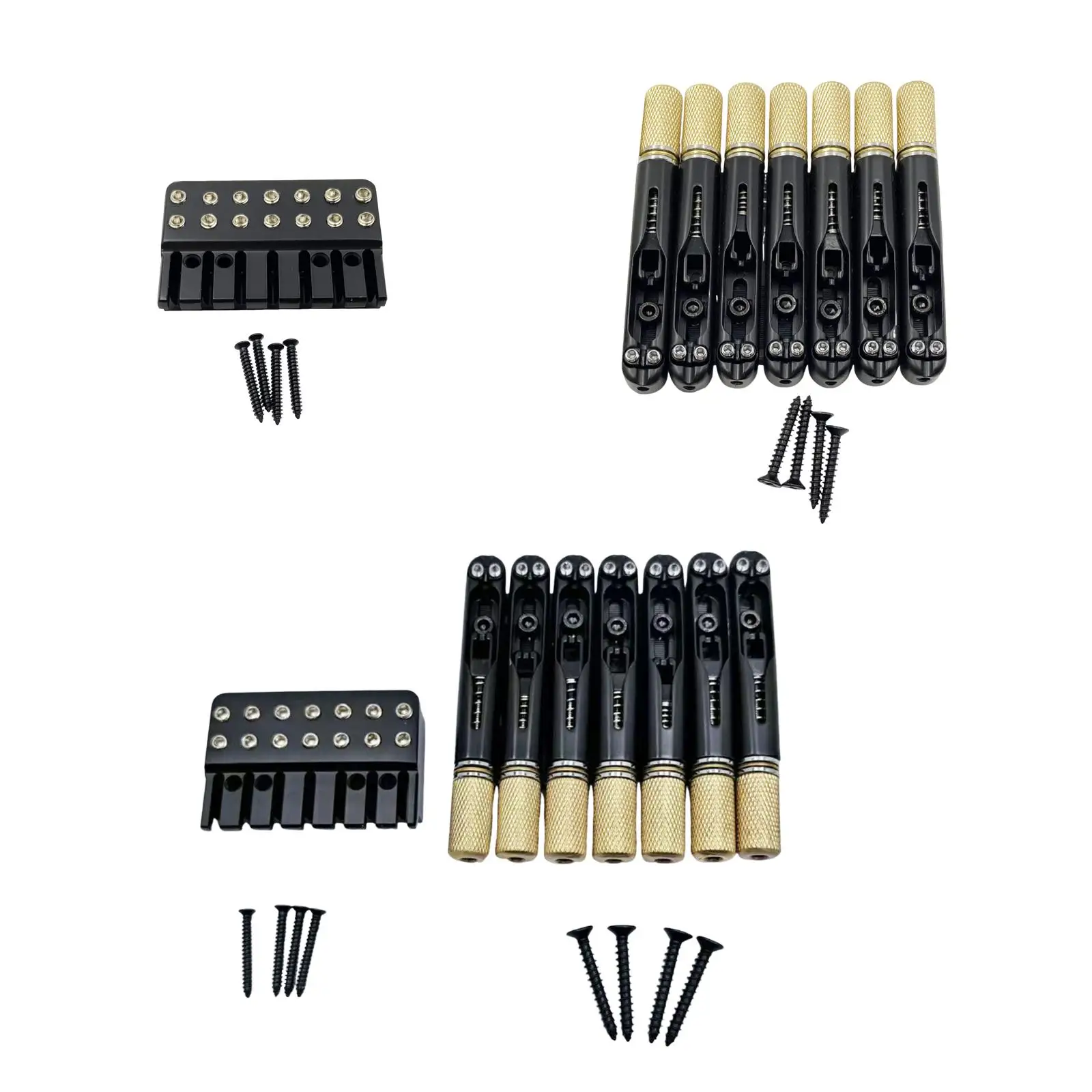 Guitar Bridge String Locks Parts Set Premium Easy to Install 7 String Locking Nut Replace for Electric Guitar