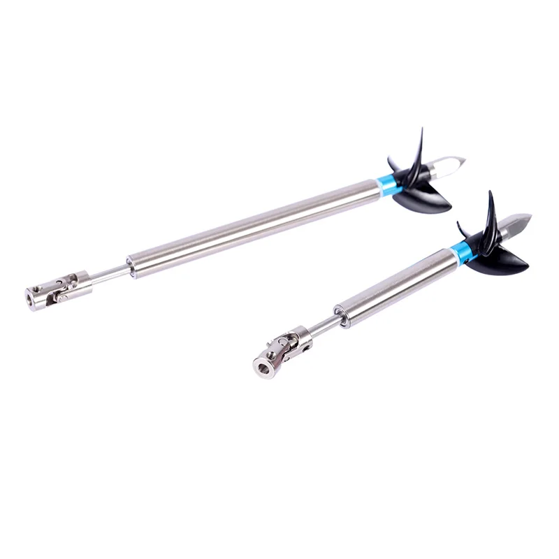 Barco a control remoto, eje de barco de 4mm, eje de transmisión de acero inoxidable + tornillo de tres cuchillas + junta cardán + manguito de eje de acero inoxidable + tuerca de accesorio/juego