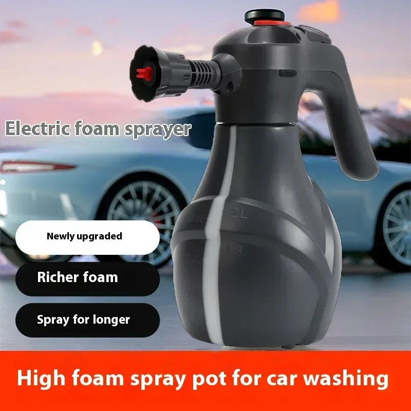 CENRR 2L Electric Snow Foam Sprayer Professional Handheld Electric Foam Pot Pressure relief valve Snow Foam Lance For Car Wash