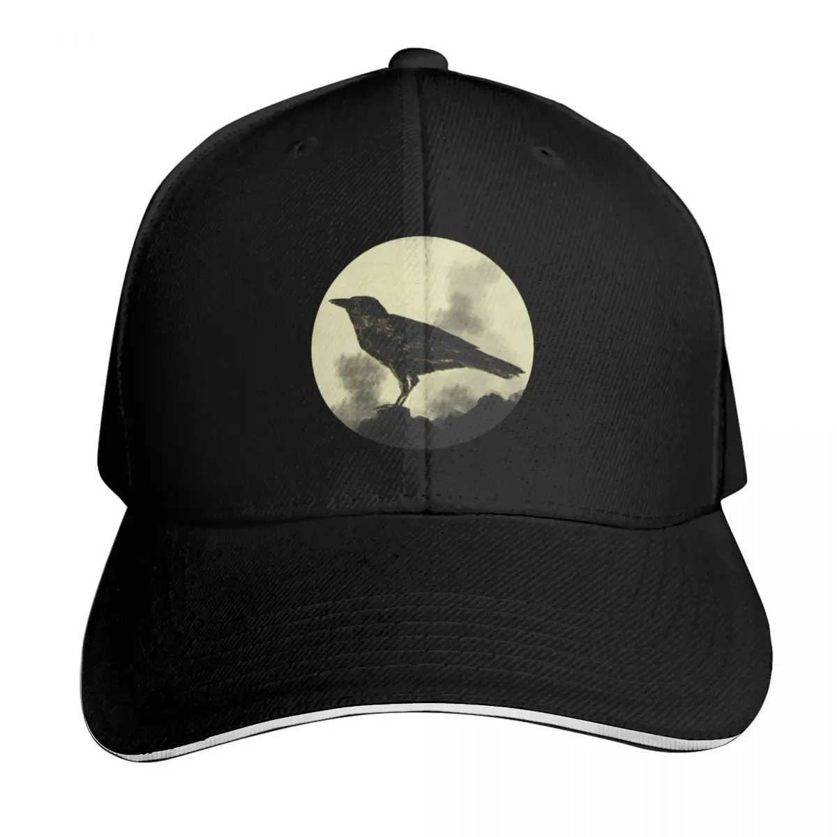 Crow Baseball Cap Snapback Flat Bill Strapback Dad Hat Six Panel Structured Crown