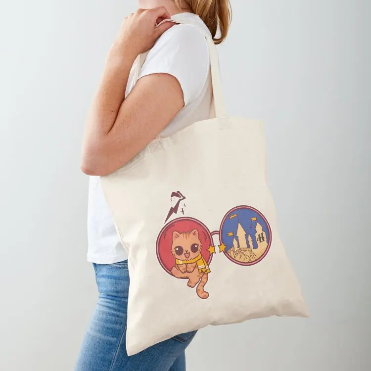 

Magic Cat Glasses : Huffle House Tote Bag shopping cart bags Women's beach bags Large bags for women tote bag woman