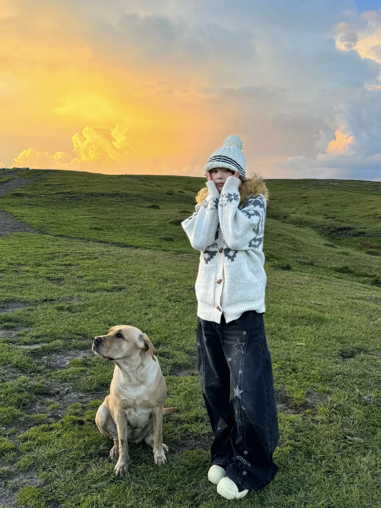سترة صوفية محبوكة من Thiened مع زر فضفاض مناسب للرجال والنساء معطف شتوي كاجوال دافئ بياقة للزوجين