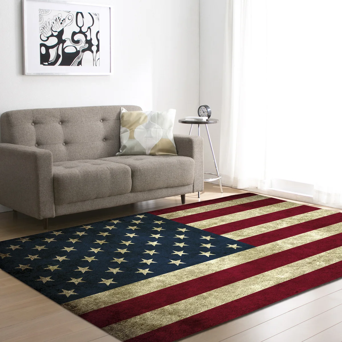 Country Flag Living Room Rug Bedroom Floor Mat  Carpets for Bed Room  Living Room Rug Large Memory Foam Carpet Dropshipping POD