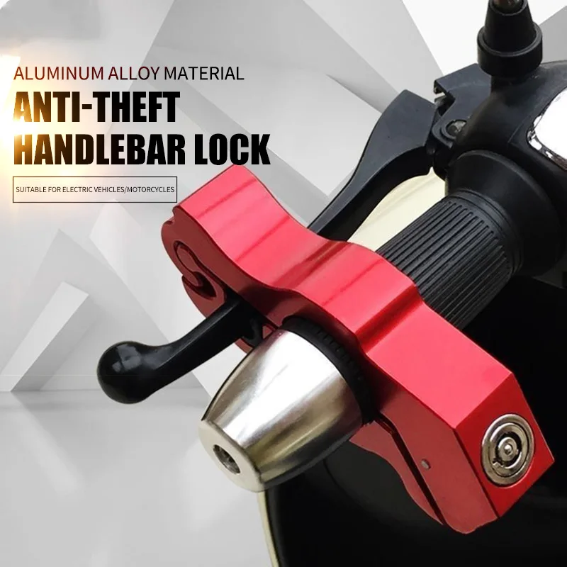 Motorcycle Lock Heavy Duty For Grip Lock Throttle Lock Brake Locks Anti Theft Locks Front Brake On Dirt Bike Moped Scooter Lock