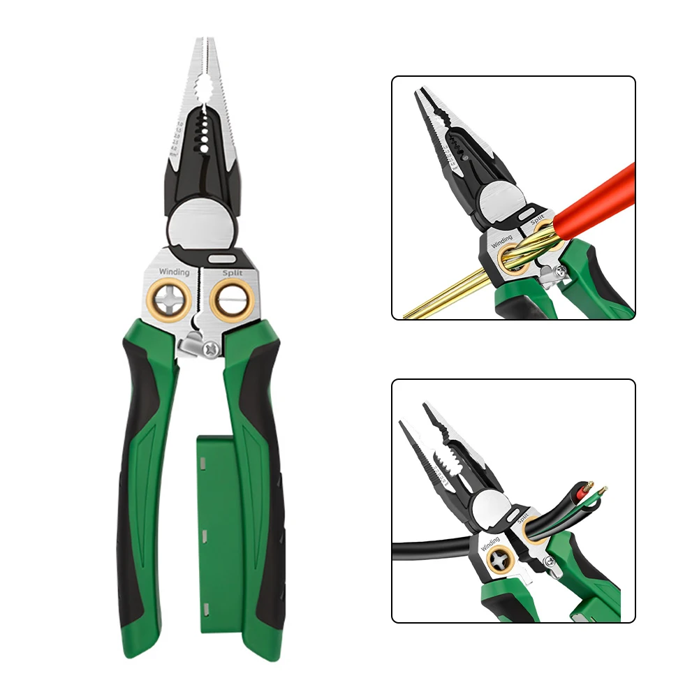 Wire Strippers With Built-in Voltage Tester, Multi-Function Wire Cutters And Crimpers, Ergonomic Comfort Grip Hand Tool
