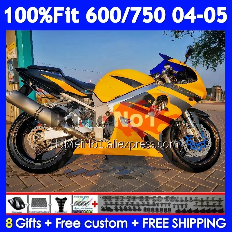 OEM Body For SUZUKI GSXR 750 600 CC K4 GSX-R600 103No.145 Hot Yellow GSXR-750 GSXR600 GSXR750 04 05 2004 2005 Injection Fairing