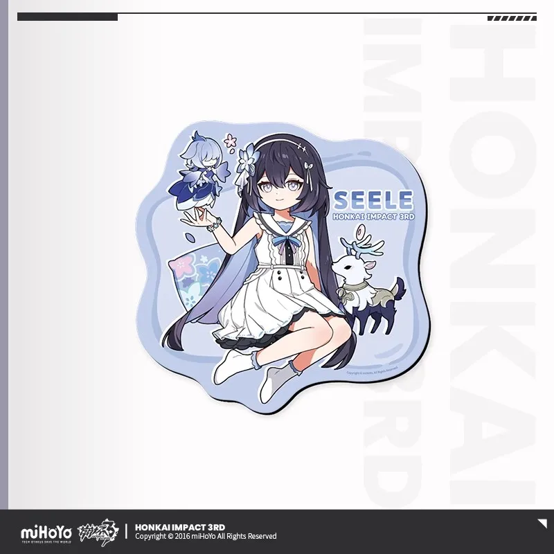 HonkaiImpact3 Official Genuine Anime Aand Manga Game Peripheral Llittle Bitty Lawman Series Second Bullet Alien Mouse Pad Elysia