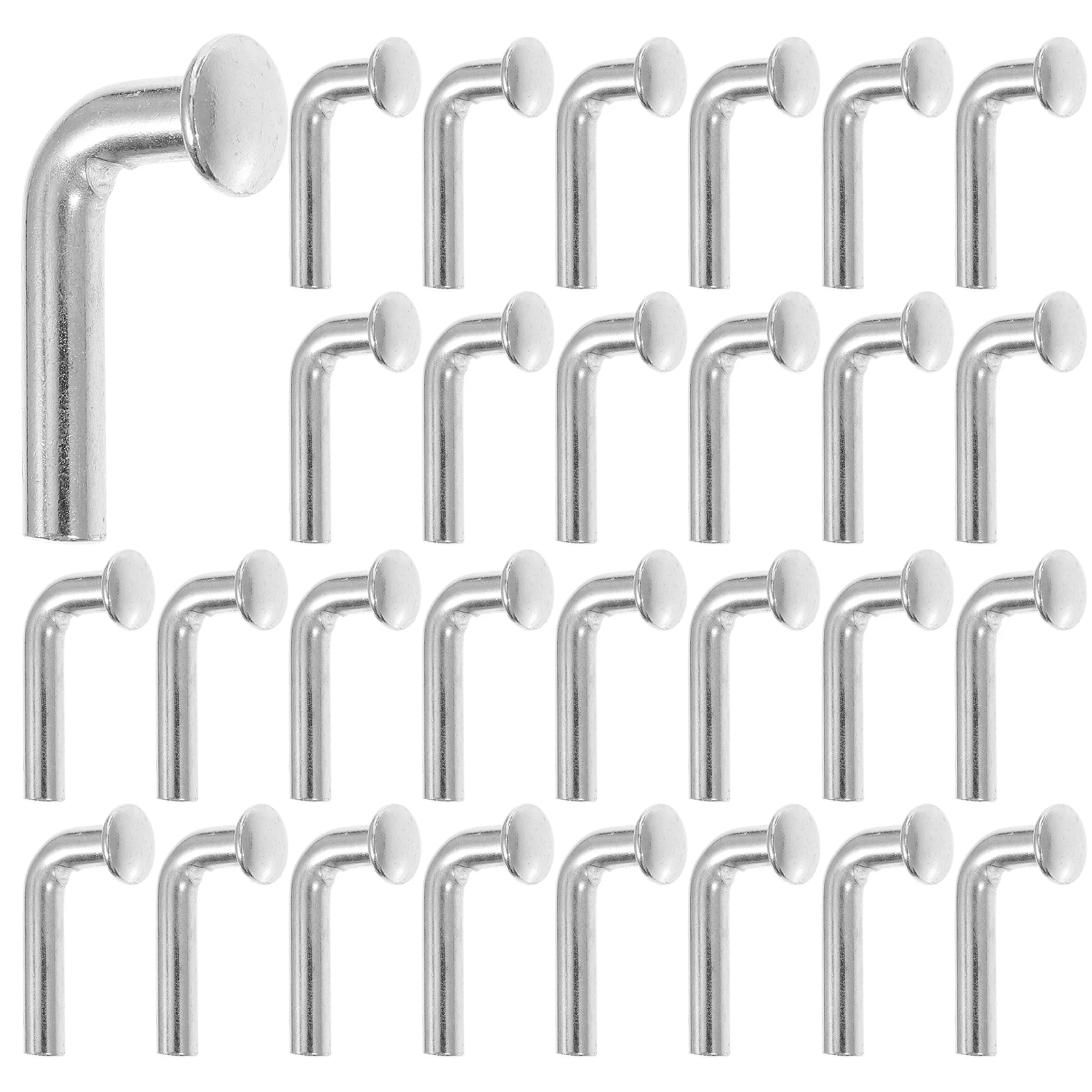 

100pcs Galvanized L Heavy Duty Pallet Rack Drop Pin 7mm Diameter Corrosion Resistant Iron Easy Install Prevent Dislodging