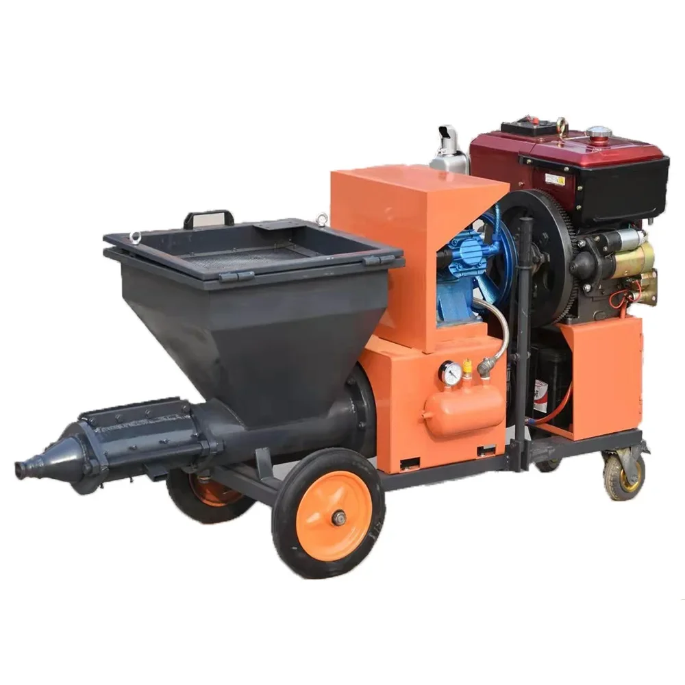 Automatic Wall Plastering Machine Mortar Spraying Machine Mortar Injection Gypsum Plaster Machine Construction Building