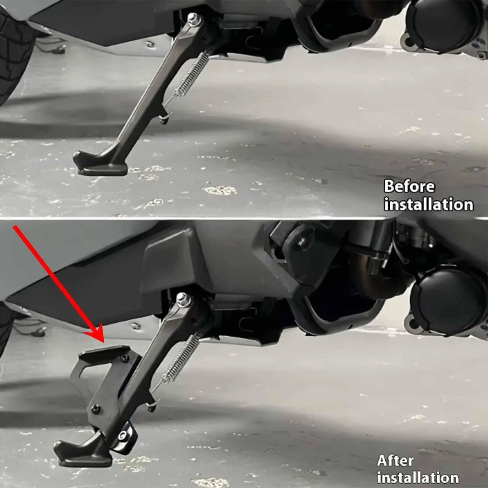 Motorcycle Side Stand Assist Tool Easy to Install Sturdy Replacement Motorcycle Accessories Metal for Zontes 368G G368 2024