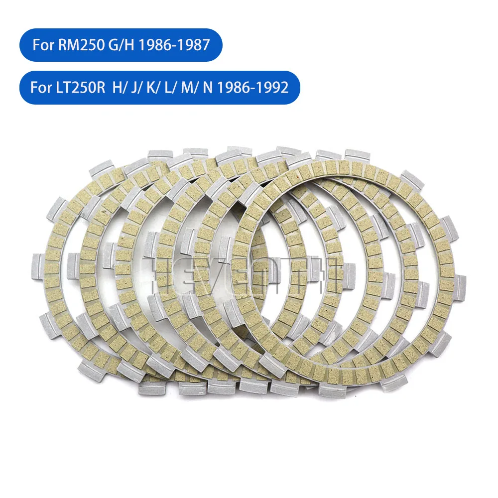 RM 250 Motorcycle Clutch Friction Plates Kit For Suzuki RM250 1986 1987 LT250R 1986-1992 DR650RSE 1991 RL250 74-75 Clutch Plate