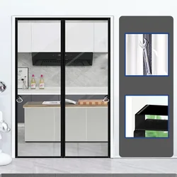 Air conditioning door curtain, partition curtain, windshield curtain, transparent soft plastic, warm and windproof in winter
