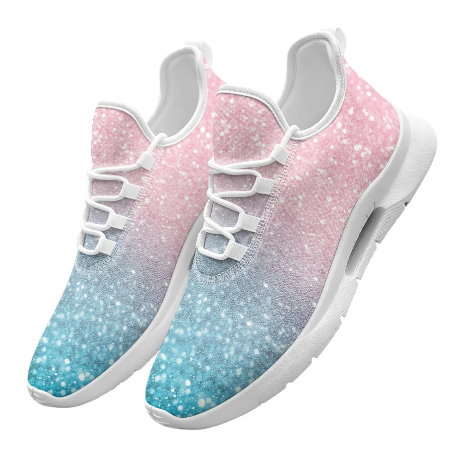 

XIXIRIMIDO Lace-up Casual Shoes Mens Sneakers Comfortable Mesh Breathable Walking Shoes Women's Lightweight Sneaker Gradient