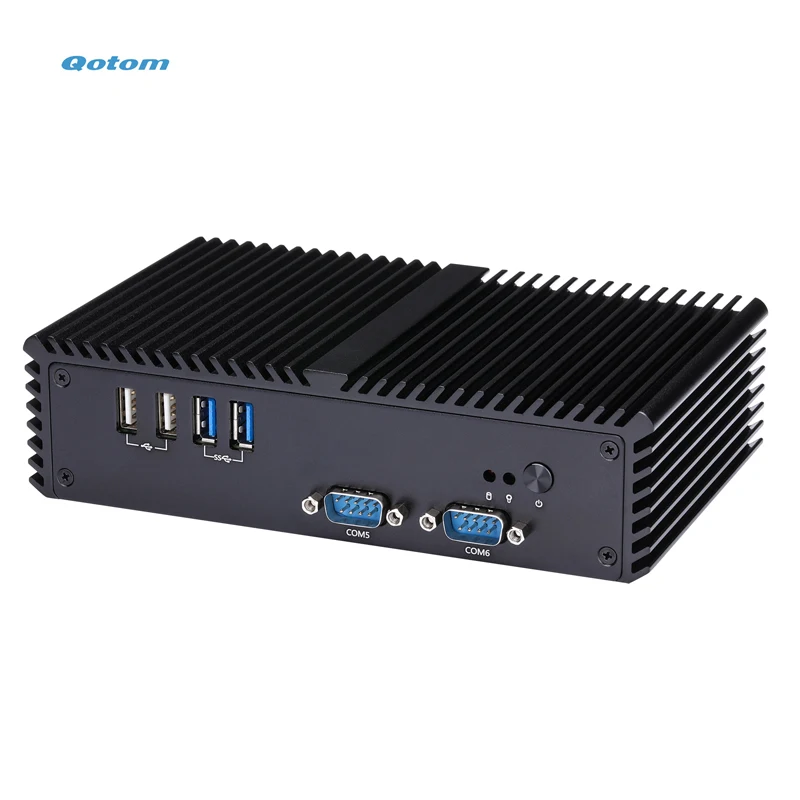 Qotom Mini PC Broadwell DDR3 Up To 16GB RAM 2.5-inch HDD/SSD I5 Dual LAN VGA 6 COM Mini Industrial PC