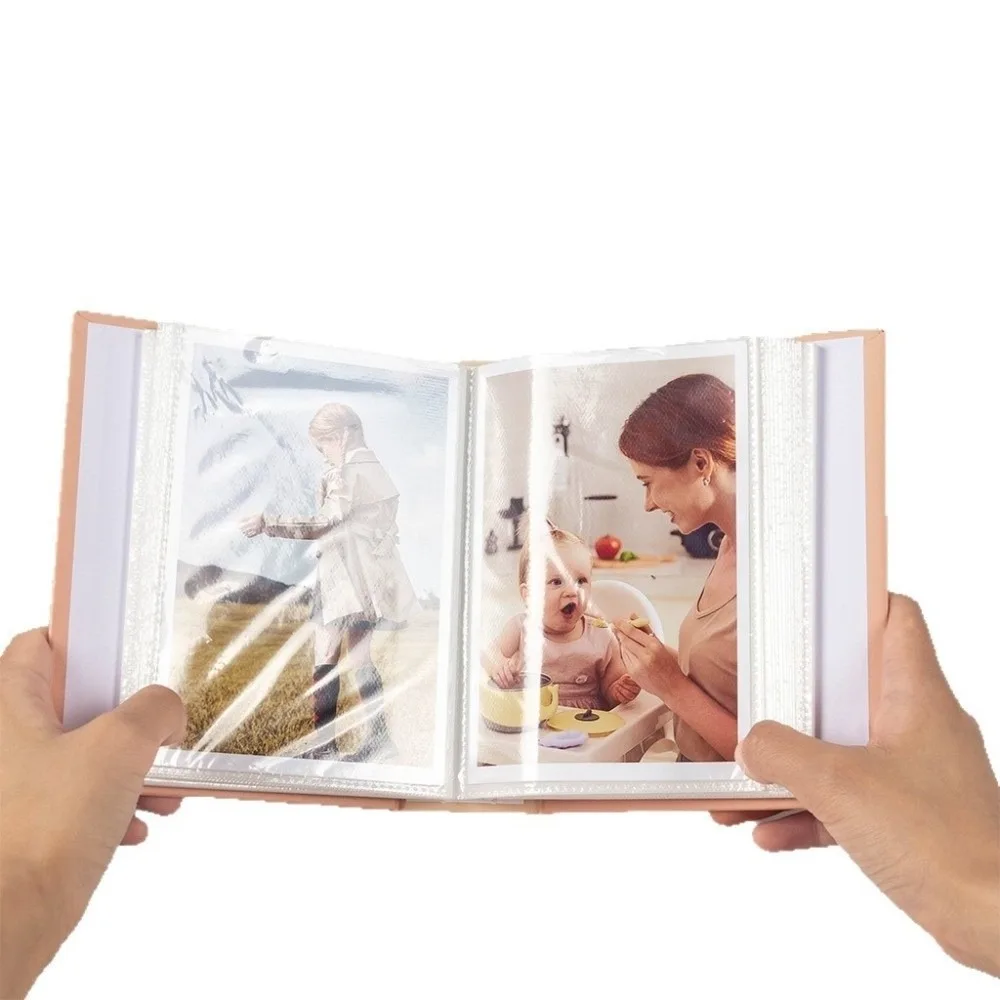 6 Inch 100 Pockets Photo Album 3D Floral Cover Large Capacity Picture Memory Book Laminated Insert Pocket Insert Page Album